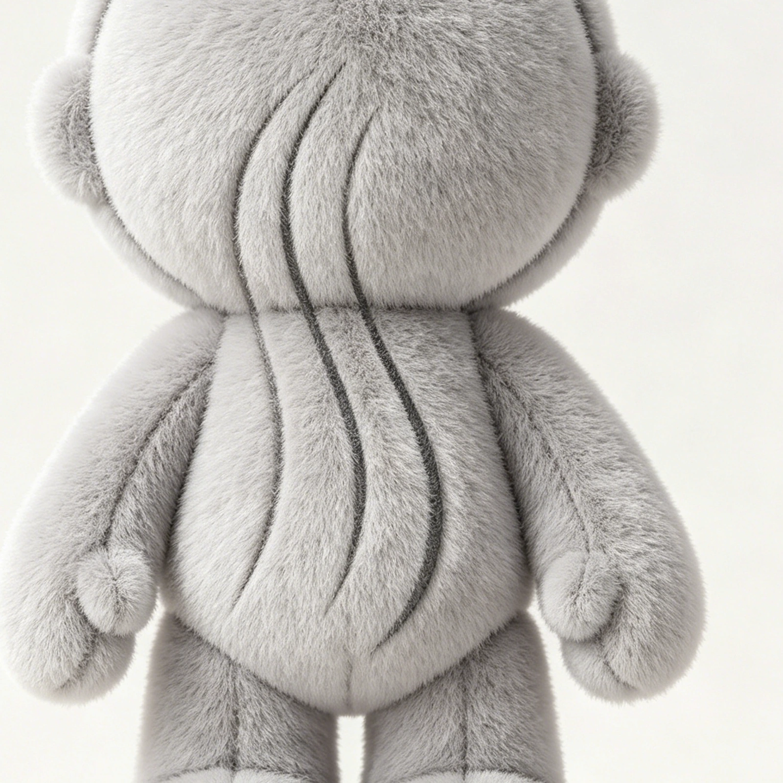 Gray Backline Plush dimension and detail