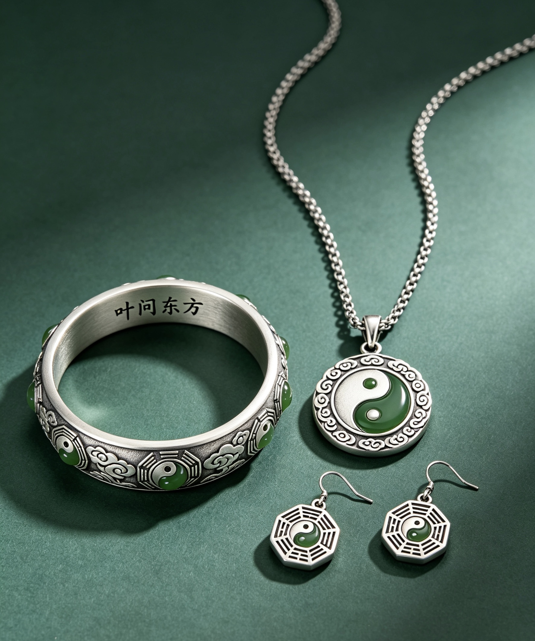 Round moon pendant placement