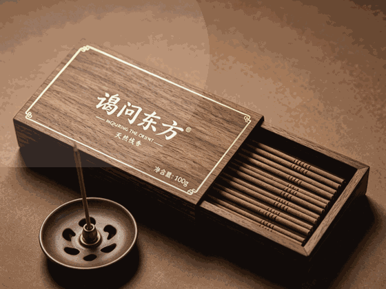Still Water incense box photographed for Dohara